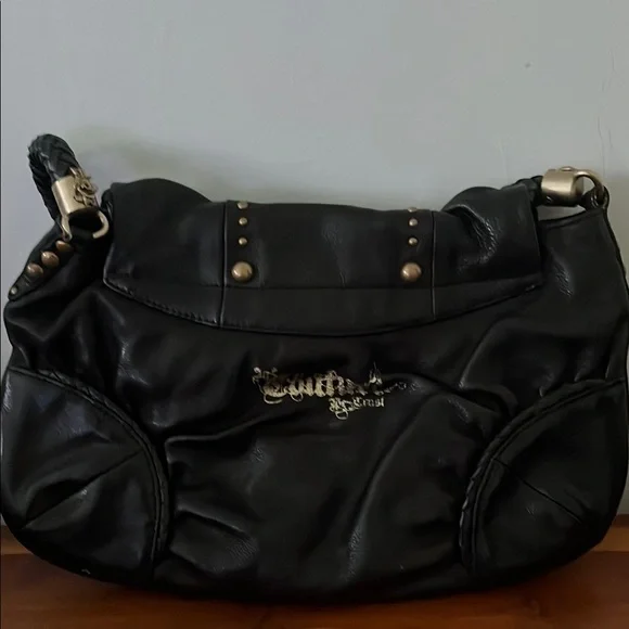 Juicy Couture Black Shoulder Bag with Ruched Design - Picture 2 of 6